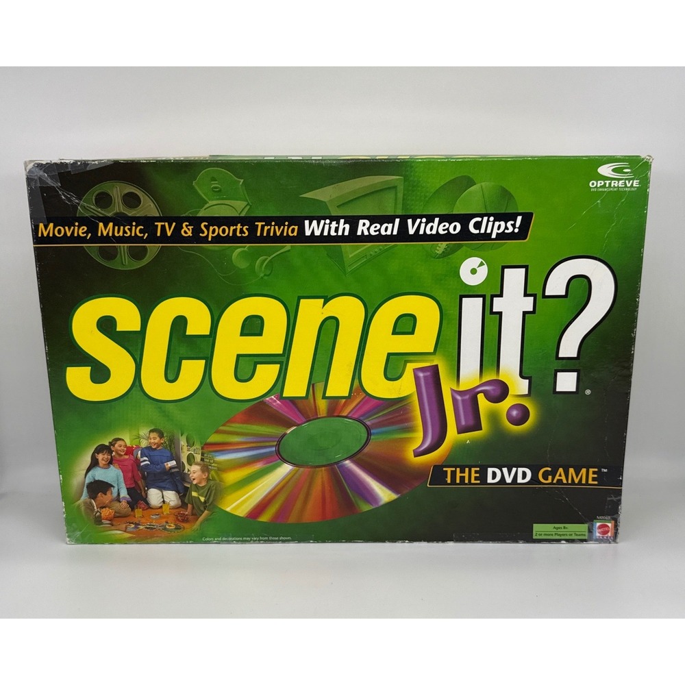 Scene It? Jr. The DVD Board Game Mattel TV Movie Music Sports Trivia 2007